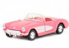 1:36 Scale Pink Welly Diecast 1957 Chevrolet Corvette Toy