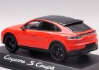 White / Orange 1:43 Scale Diecast Porsche Cayenne S Coupe Model