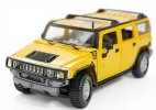 Yellow / Blue 1:27 Scale Maisto Diecast 2003 Hummer H2 Model