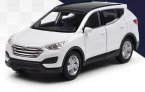 White / Gray 1:36 Scale Welly Diecast Hyundai SantaFe Toy