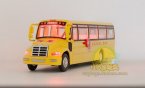 Kids Bright Yellow Chinese Style Die-Cast School Bus Toy