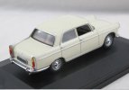 White / Blue 1:43 Scale Diecast Peugeot 404 1966 Model