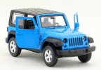 1:43 Scale Red / Blue Kids Diecast Jeep Wrangler Rubicon Toy
