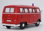 1:24 Scale Red Welly Diecast VW T1 Bus Model