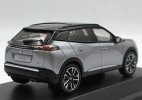 Black / Gray 1:43 Scale NOREV Diecast Peugeot 2008 GT SUV Model