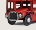 Small Scale Tinplate Red NO. 12 London Double-decker Bus Model