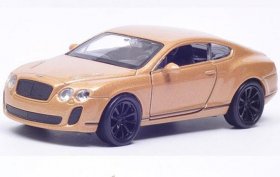 Golden / White / Red 1:36 Welly Diecast Bentley Continental Toy