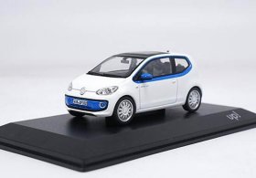 White-Blue 1:43 Scale Diecast VW Up Model