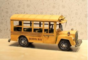 Yellow England Style School Bus Model