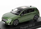 1:43 Scale Green NOREV Diecast 2021 Peugeot 308 GT Model