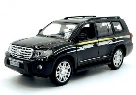 Black / White 1:32 Scale Diecast Toyota Land Cruiser SUV Toy