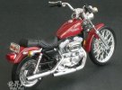 Red 1:18 Diecast Harley Davidson XL 1200C SPORTSTER 1200 CUSTOM