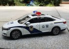 White-Blue 1:18 Scale Police Diecast 2019 VW Passat Model