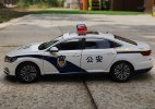 White-Blue 1:18 Scale Police Diecast 2019 VW Passat Model