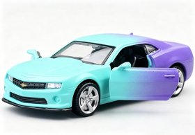 Kids 1:36 Blue / Yellow Diecast 2013 Chevrolet Camaro SS Toy