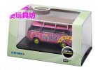 1:76 Scale Purple Surfboards Flower Power VW Minibus Model