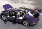 1:18 Wine Red / Purple / Golden Diecast 2021 VW ID.6 X Model