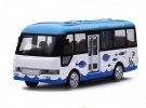 1:40 Scale Kids Blue-White Diecast City Bus Toy