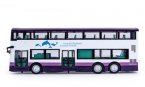 White-Purple Kids NO.12 Diecast Double Decker Bus Toy