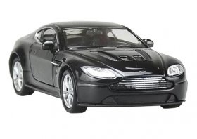 Black 1:36 Scale Welly Diecast Aston Martin V12 Vantage Toy