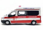 White-Red 1:35 Scale Kid Diecast Ford Transit Ambulance Van Toy
