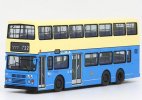1:76 Scale Blue Diecast Leyland Olympian Double Decker Bus Model