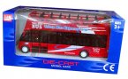 Kids 1:146 Scale Red / Green / Yellow Die-Cast Double-Decker Bus