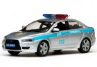 1:43 Silver Kazakhstan Police Diecast Mitsubishi Lancer Model