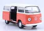 1:36 Scale Welly White-Orange / White-Blue 1972 VW T2 Bus Toy
