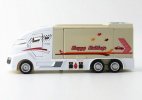 Kids Red / Blue / White Pull-Back Diecast Motorhome Toy