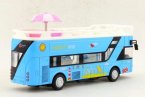 Blue / Yellow / Red Kids Diecast Double Decker Bus Toy