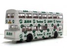 White KMB Leyland Fleetline Diecast Double Decker Bus Toy