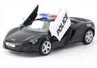 Black 1:36 Scale Police Diecast McLaren 650S Car Toy