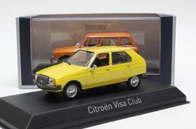 Yellow 1:43 Scale Norev Diecast Citroen Visa Club Model
