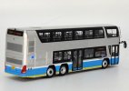 1:64 Scale Silver NO.306 Diecast Ankai Double Decker Bus Model