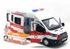 White-Red 1:35 Scale Kid Diecast Ford Transit Ambulance Van Toy