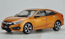 1:18 Scale Orange / Blue Diecast 2016 Honda New Civic Model