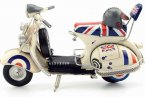 Vintage 1:6 Scale Union Jack Tinplate 1965 Vespa Scooter Model