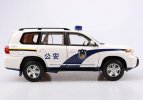 White 1:18 Scale Police Diecast 2012 Toyota Land Cruiser Model