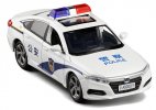 Kids 1:32 Scale White Diecast Honda Accord Police Car Toy