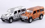 1:36 Scale Orange / White Kids Diecast Land Rover Defender Toy