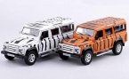 1:36 Scale Orange / White Kids Diecast Land Rover Defender Toy