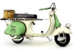 Vintage White-Green 1:6 Scale Tinplate 1959 Vespa Scooter Model