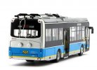 1:64 Scale Blue-Silver NO. 103 Diecast BeiJing Trolley Bus Model