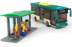 Kids 341 Pieces Building Blocks Green Plastics City Bus Toy