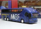 Blue Malaga F.C. Painting Kids Diecast Coach Bus Toy