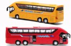 Kids 1:50 Scale Red / Green / Yellow Die-Cast Tour Bus Toy