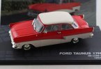Red-White 1:43 Scale IXO Diecast Ford Taunus 17M P2 Model