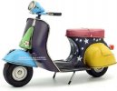 Colorful Painting 1:8 Tinplate Vintage Vespa Scooter Model