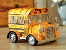 Flexible Roof Medium Scale Yellow Tinplate School Bus Model